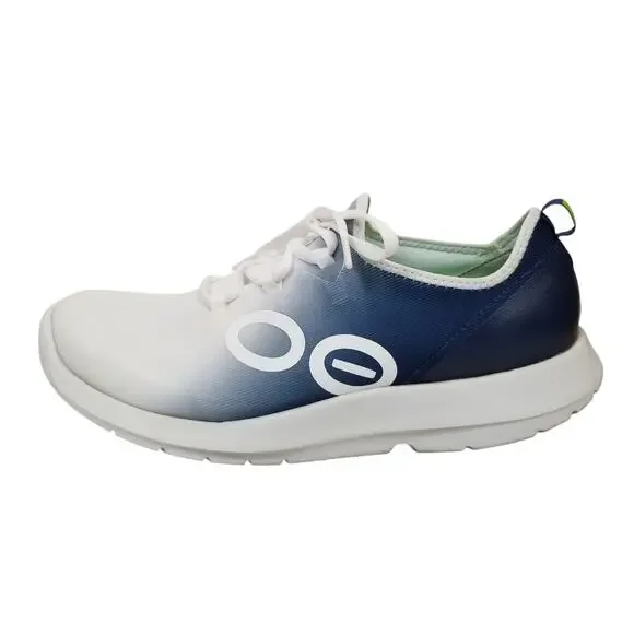 Oofos Men's OOmg Sport Low Shoes US 12 / EU 45 White Navy Recovery 09012023-14 - Picture 3 of 9